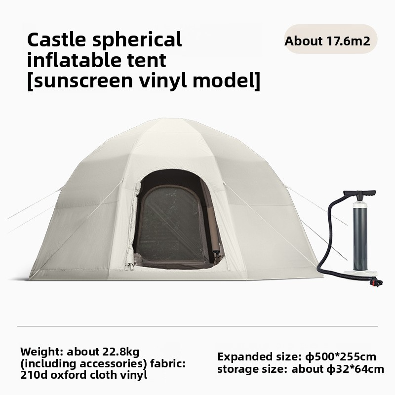Spherical Automatic Inflatable Tent Castle 17 sq. m Outdoor Camping Warm Thickened Camping Overnight Complete Equipment Set