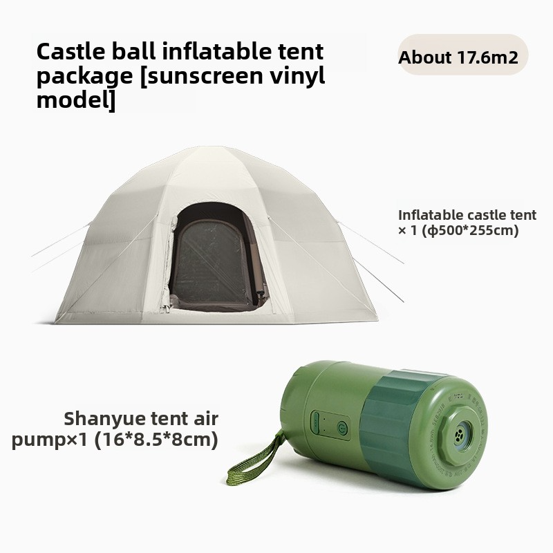 Spherical Automatic Inflatable Tent Castle 17 sq. m Outdoor Camping Warm Thickened Camping Overnight Complete Equipment Set