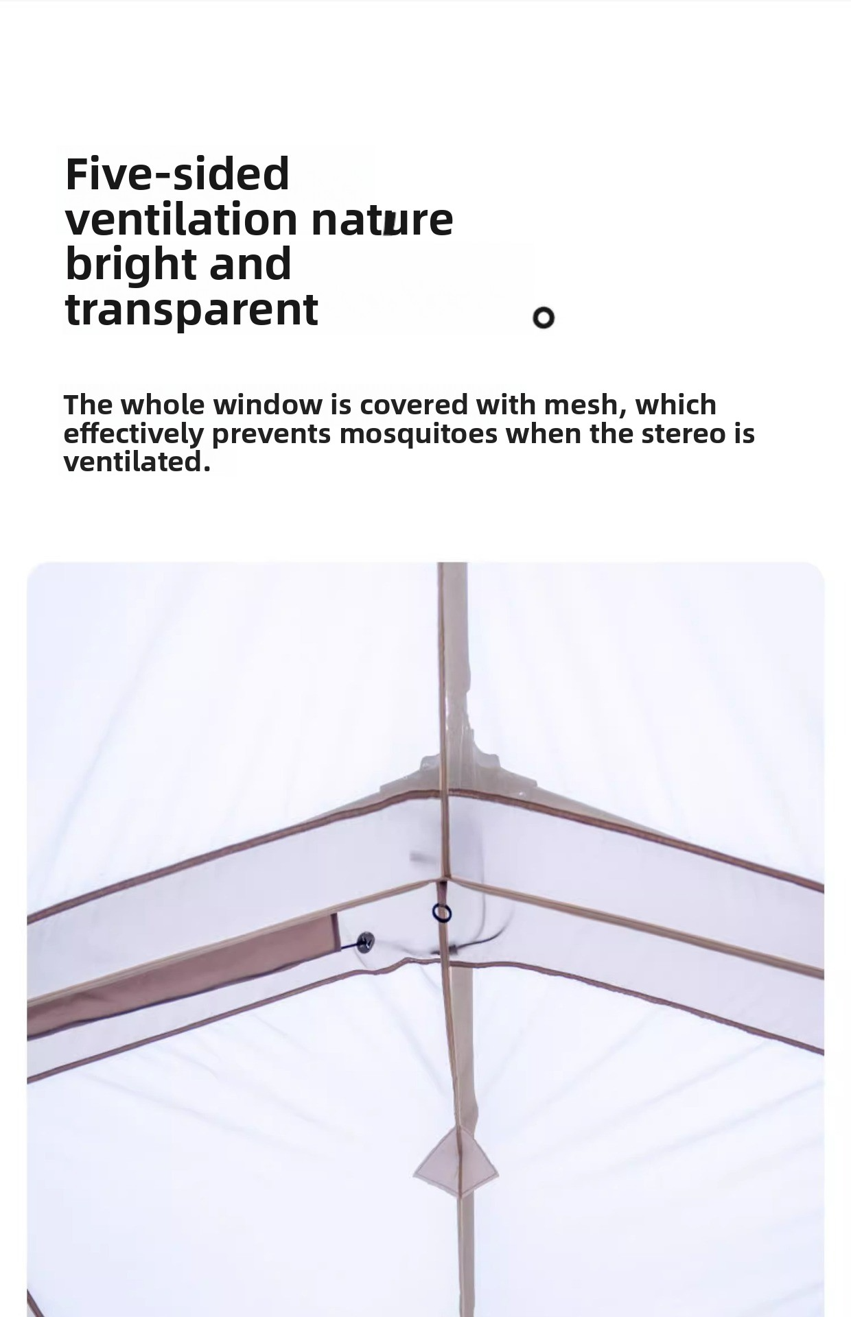 Foldable Vinyl Outdoor Camping Sun Protection Camping Ridge Tent