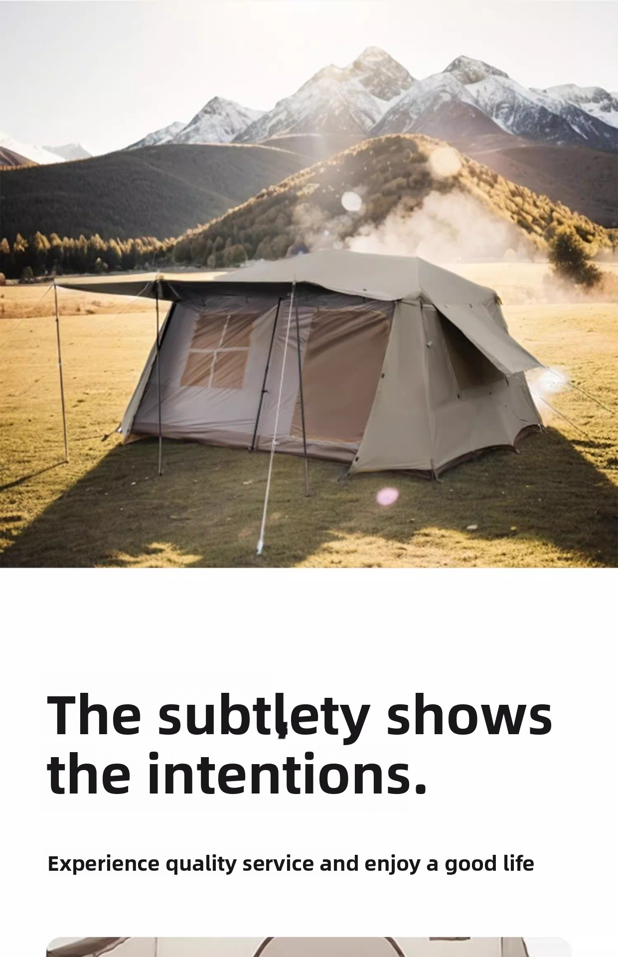 Foldable Vinyl Outdoor Camping Sun Protection Camping Ridge Tent