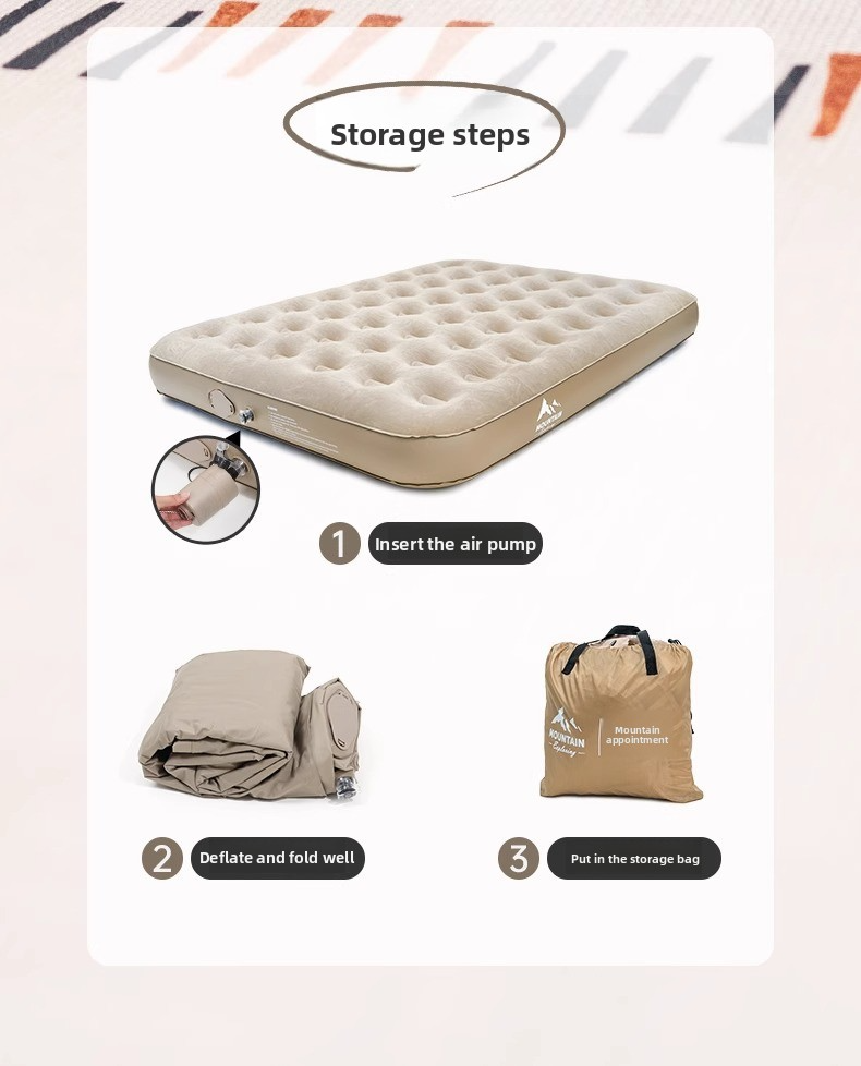 Outdoor Tent Inflatable Bed Home Use Ground Cover Camping Portable Fully Automatic Air Mattress