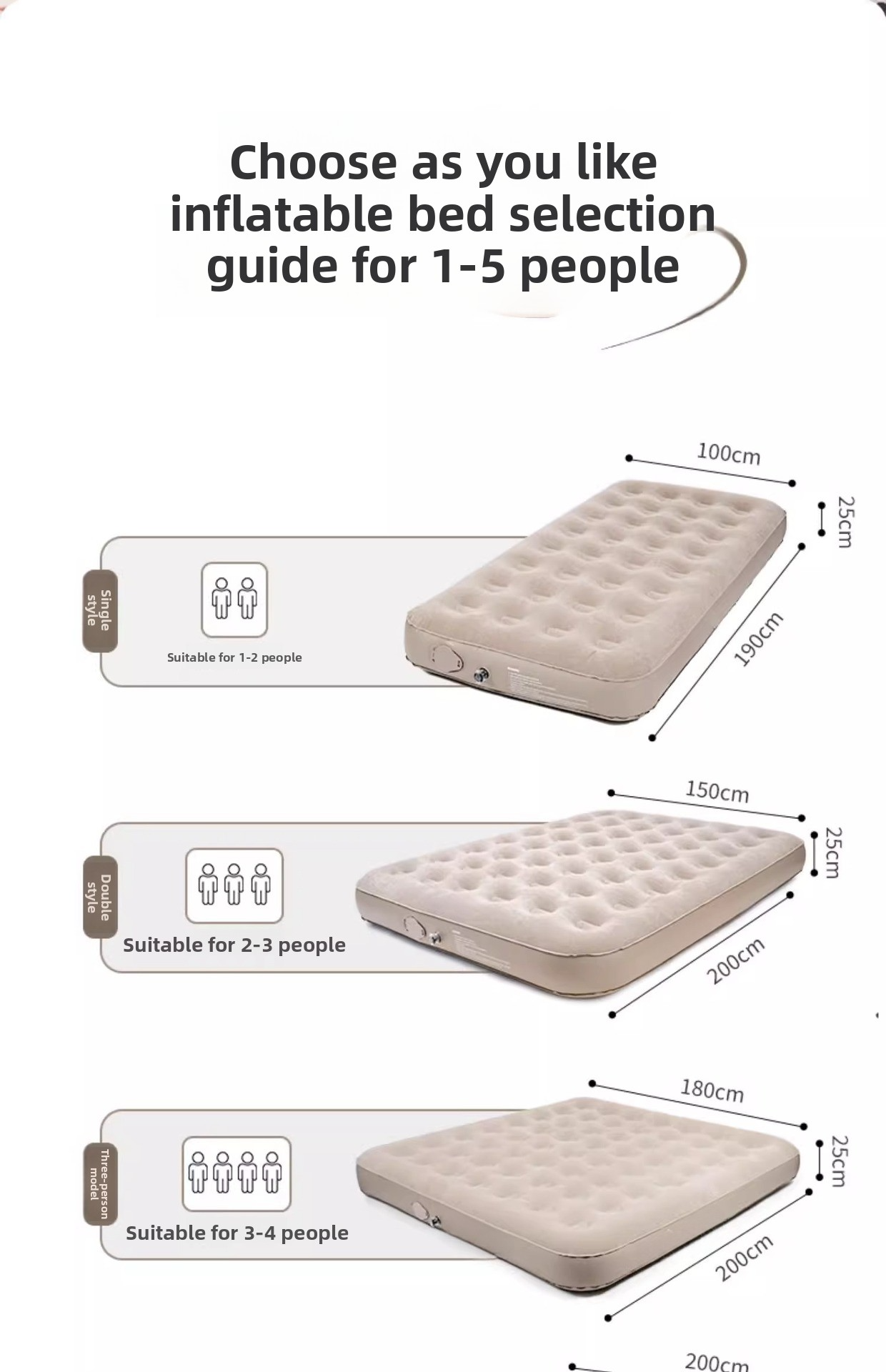 Outdoor Tent Inflatable Bed Home Use Ground Cover Camping Portable Fully Automatic Air Mattress