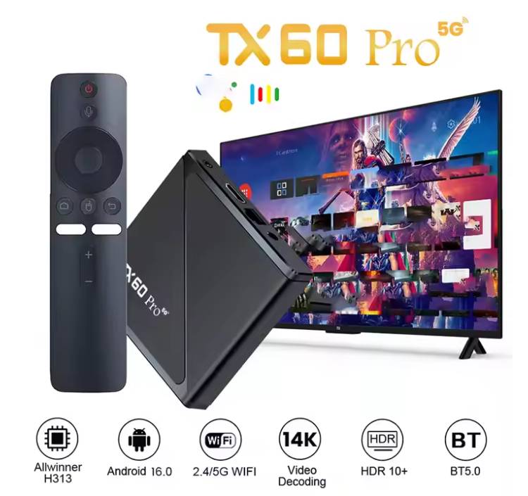 Tx 60 pro android TV Box allwiner H313 dual band 5G set top box