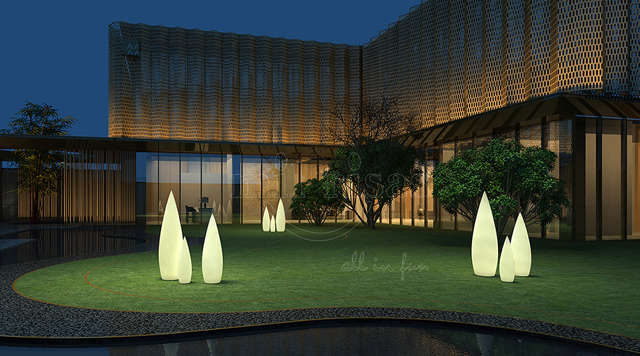 Outdoor Water Drop Floor Lamp