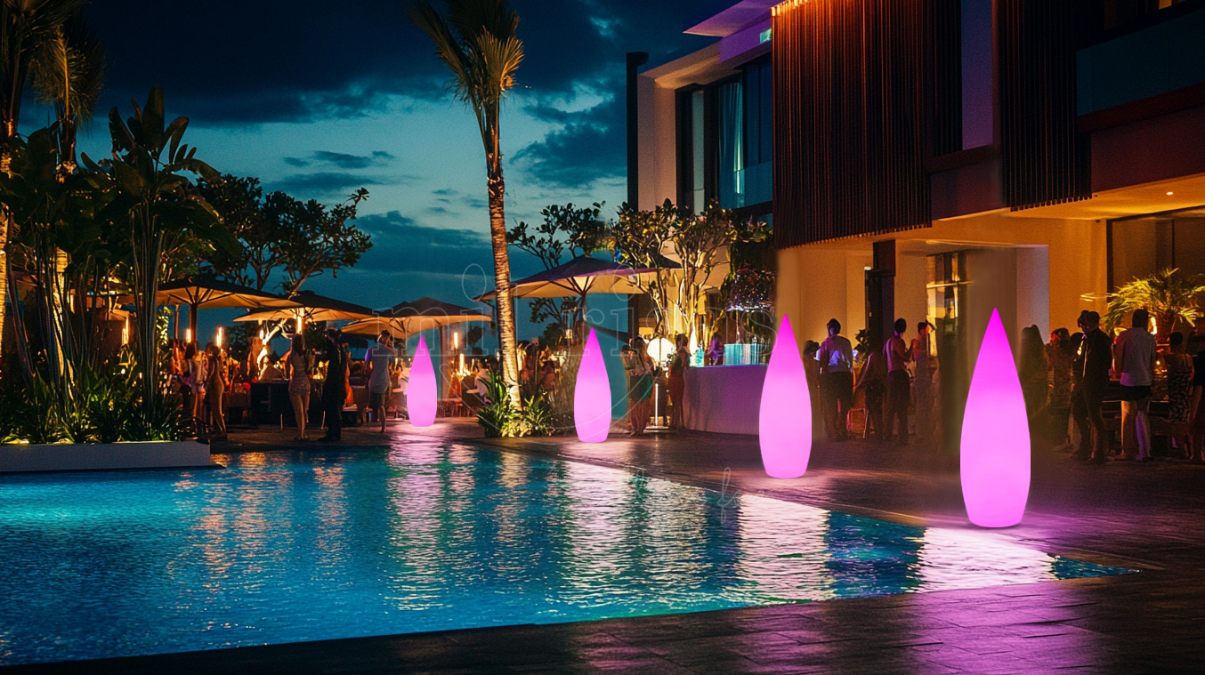 Outdoor Water Drop Floor Lamp