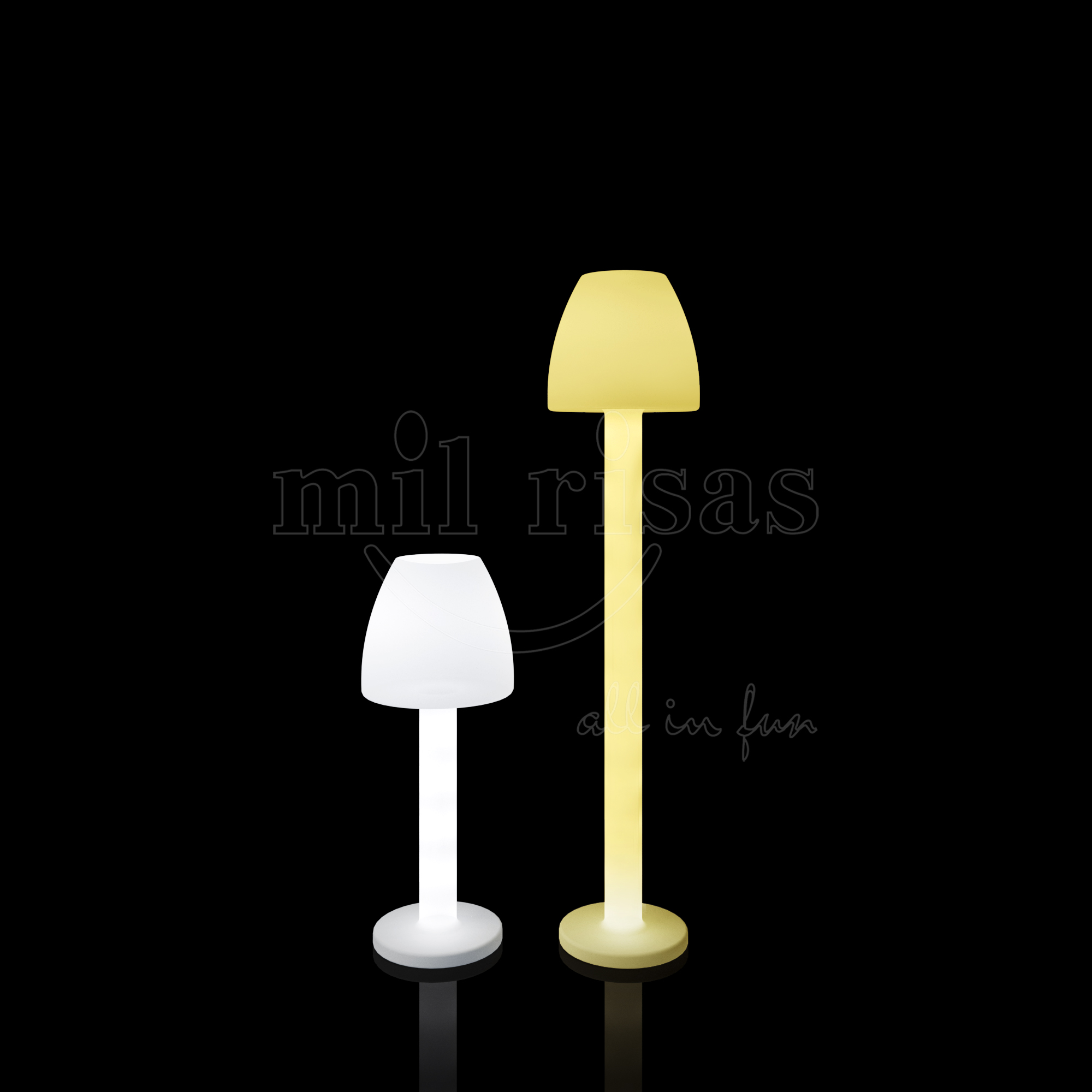 Outdoor RGB LED Vases Standing Lamp