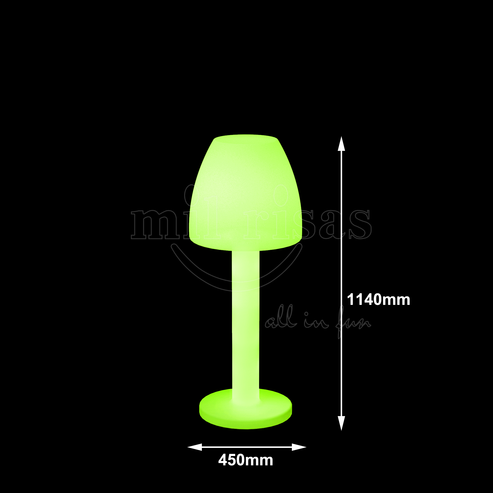 Outdoor RGB LED Vases Standing Lamp