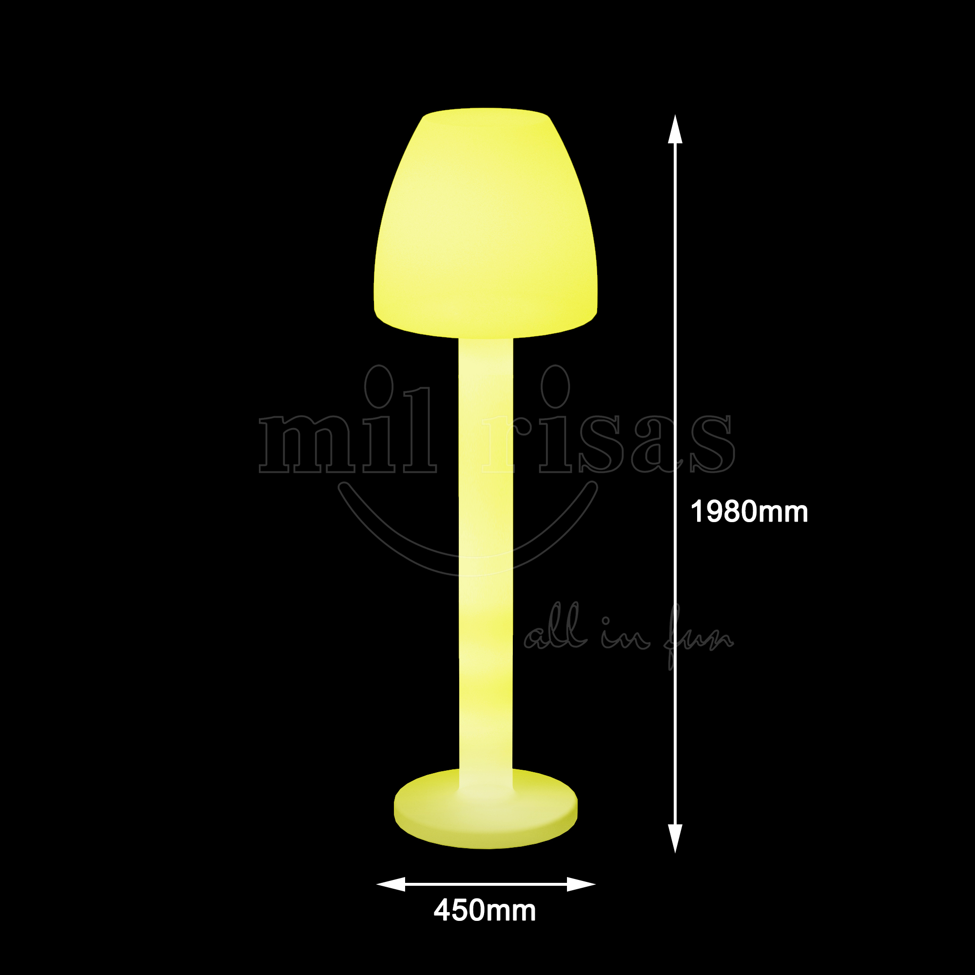 Outdoor RGB LED Vases Standing Lamp