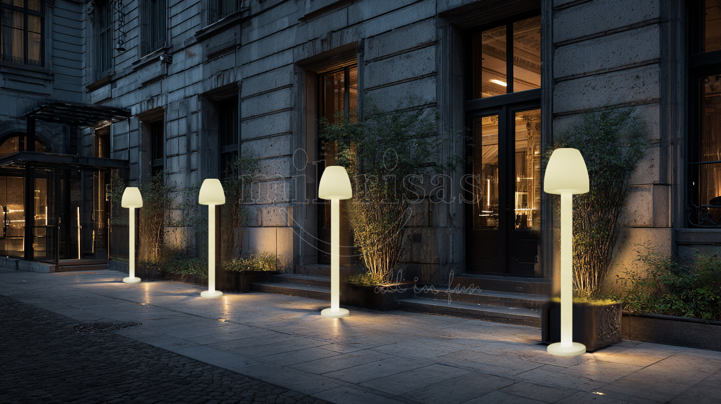 Outdoor RGB LED Vases Standing Lamp