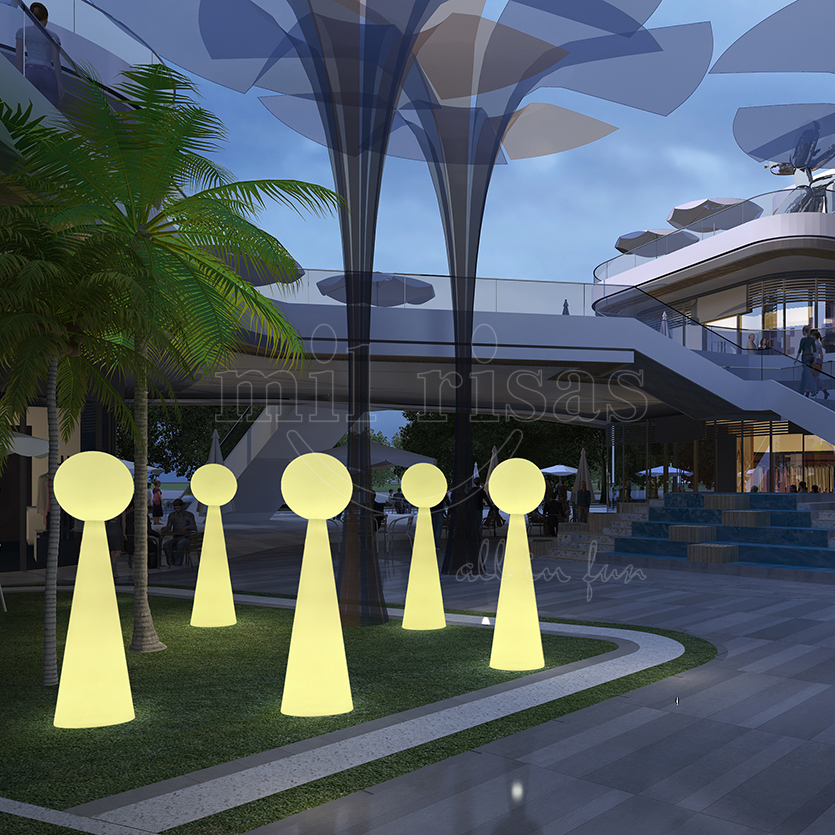 LED Ball and Column Combination Floor Lamp