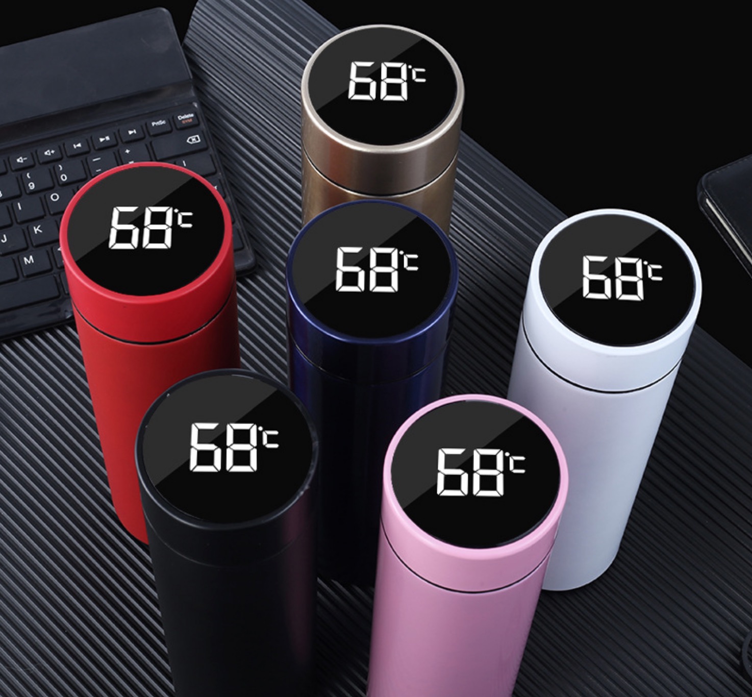 Temperature display flask