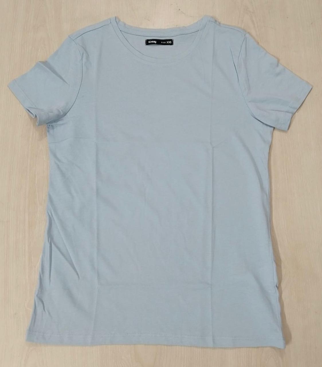 Round neck short sleeve Ladies T shirt ,