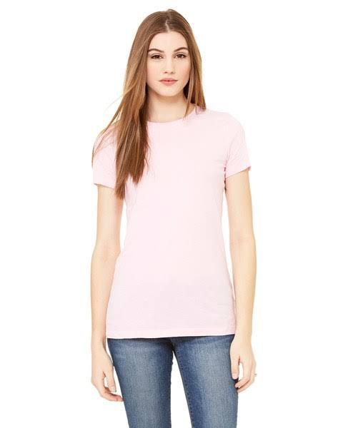 Round neck short sleeve Ladies T shirt ,