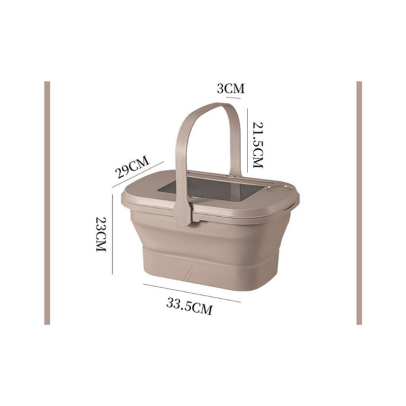 Picnic Basket Multi-Function Lid 15L Food Tray Table Folding