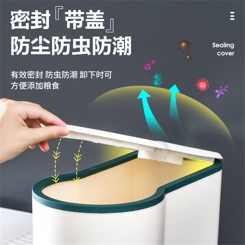 Glass storing box Kitchen measurements Rice dispenser storage box Cereal Bucket Rice containers