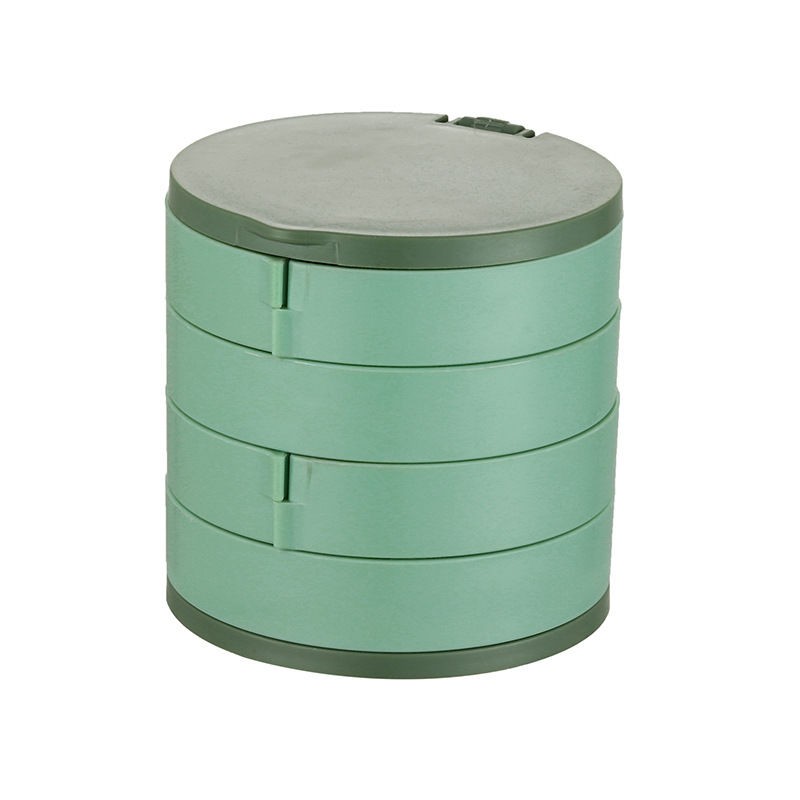 Table top four 360 degree rotating jewelry box bedroom makeup mirror jewelry new storage box cosmetics box