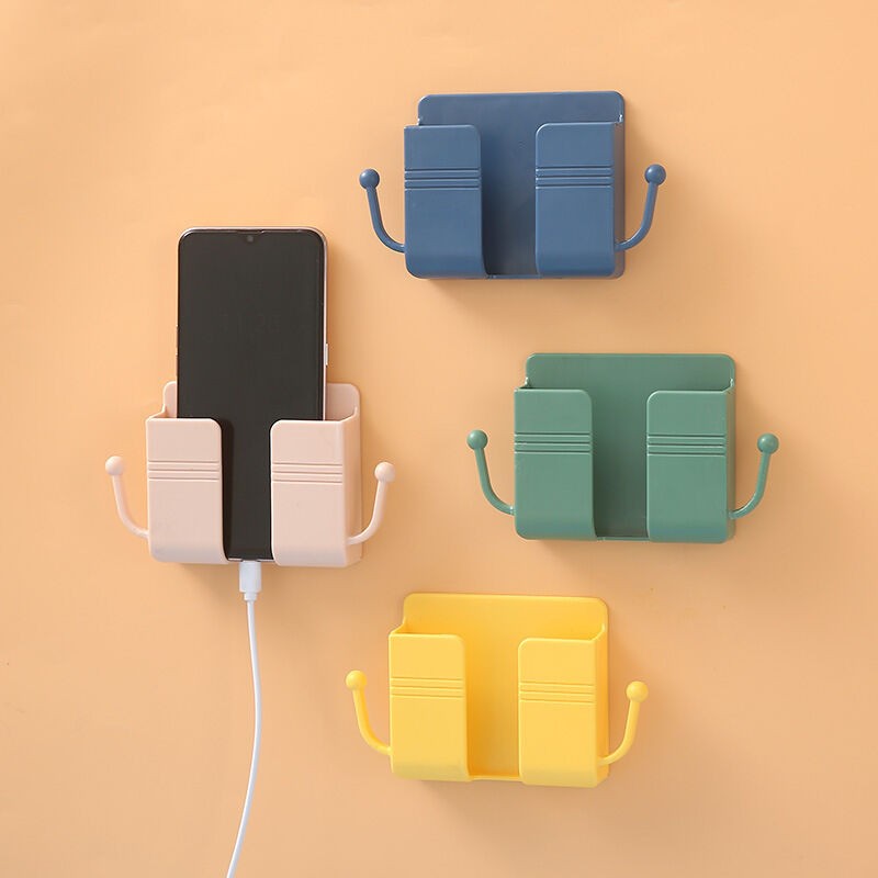Mobile Phone Wall Holder For IOS Universal Cellphone Charge Hook Hanging Stand Bracket Hooks Charging Dock plastic phone holder