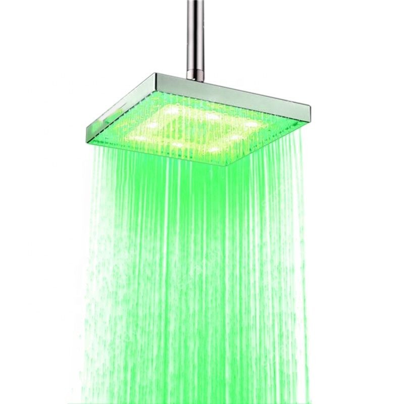 8 inch Single Blue Color LED Colorful Showerheads