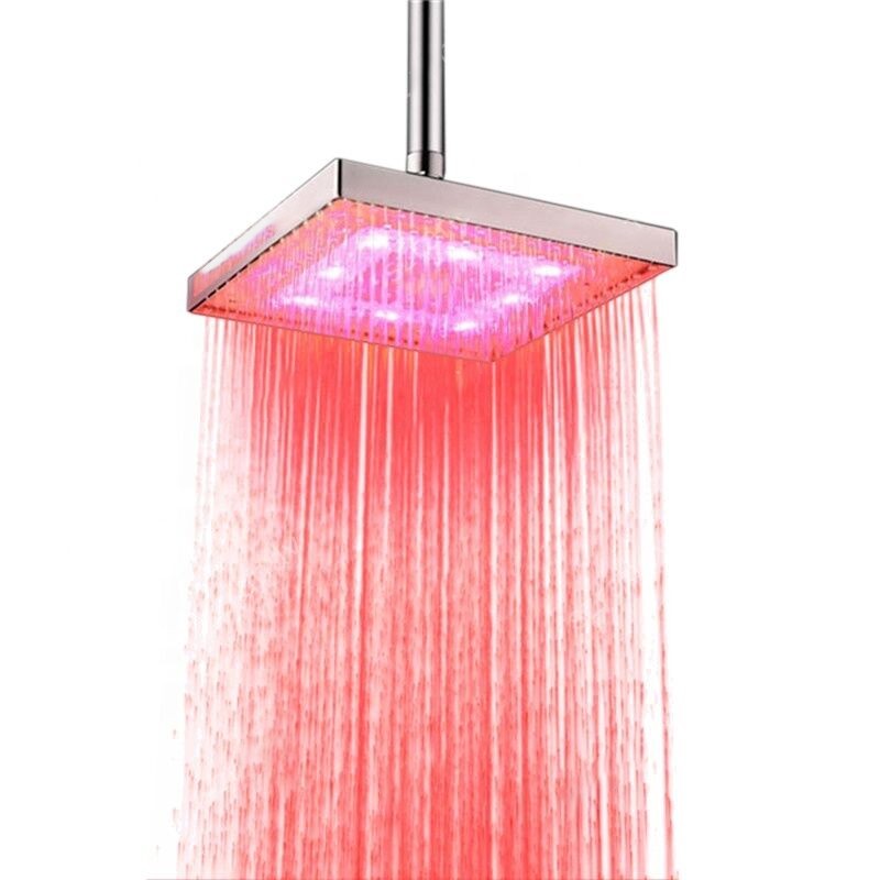 8 inch Single Blue Color LED Colorful Showerheads