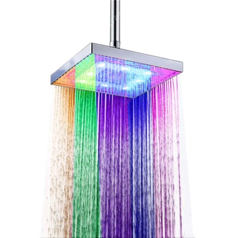 8 inch Single Blue Color LED Colorful Showerheads