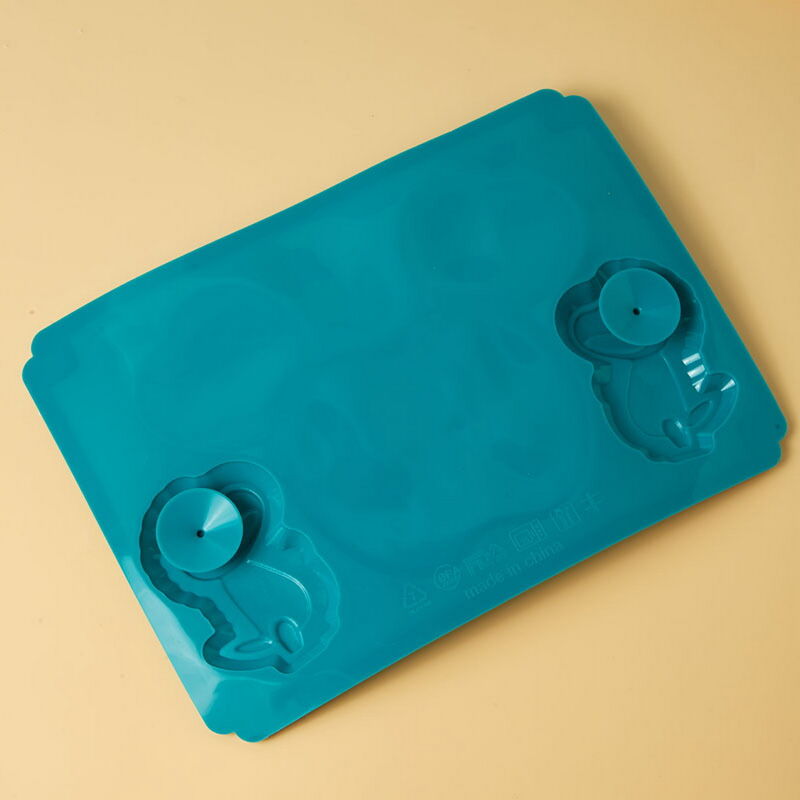 New Rectangle Silicone Baby Suction Plate Children Training Tableware Baby Dining Feeding Plate