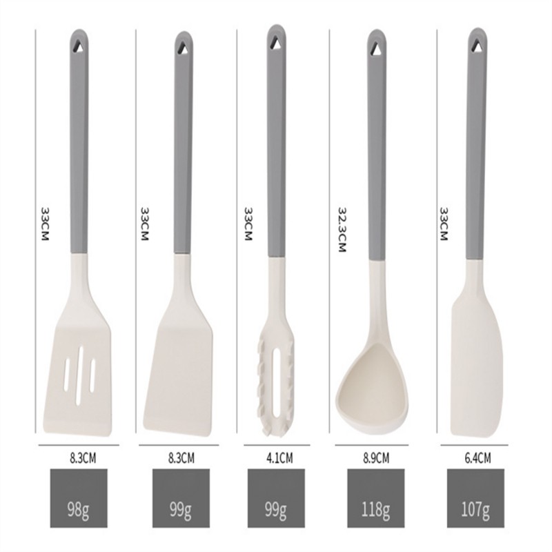 Silicone Kitchen Utensils Set Nylon Kitchen Tools Cooking Nylon And Stainless Steel Kitchen Accessories