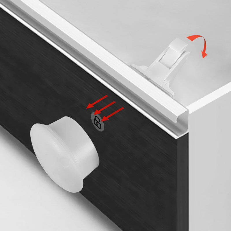 Magnetic Baby Child Kids Safety Lock Magnetic Locking System Drawer Cabinet Cupboard Magnetic Lock With Key
