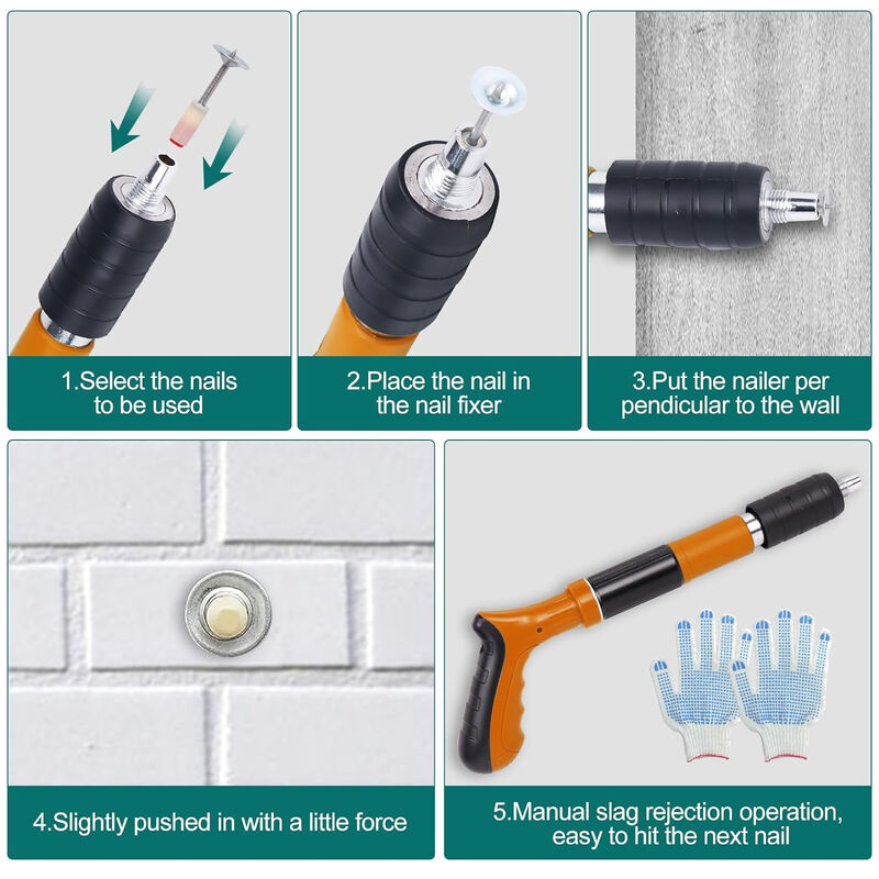 Ananke Tools Mini Portable Nail Shooting Machine, Wall Anchor Wire Slotting Device
