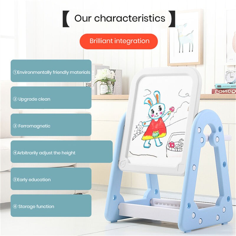 Children Adjustable Multi-Functional DIY Cardboard Painting Whiteboard