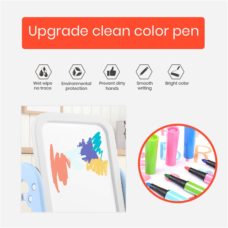 Children Adjustable Multi-Functional DIY Cardboard Painting Whiteboard