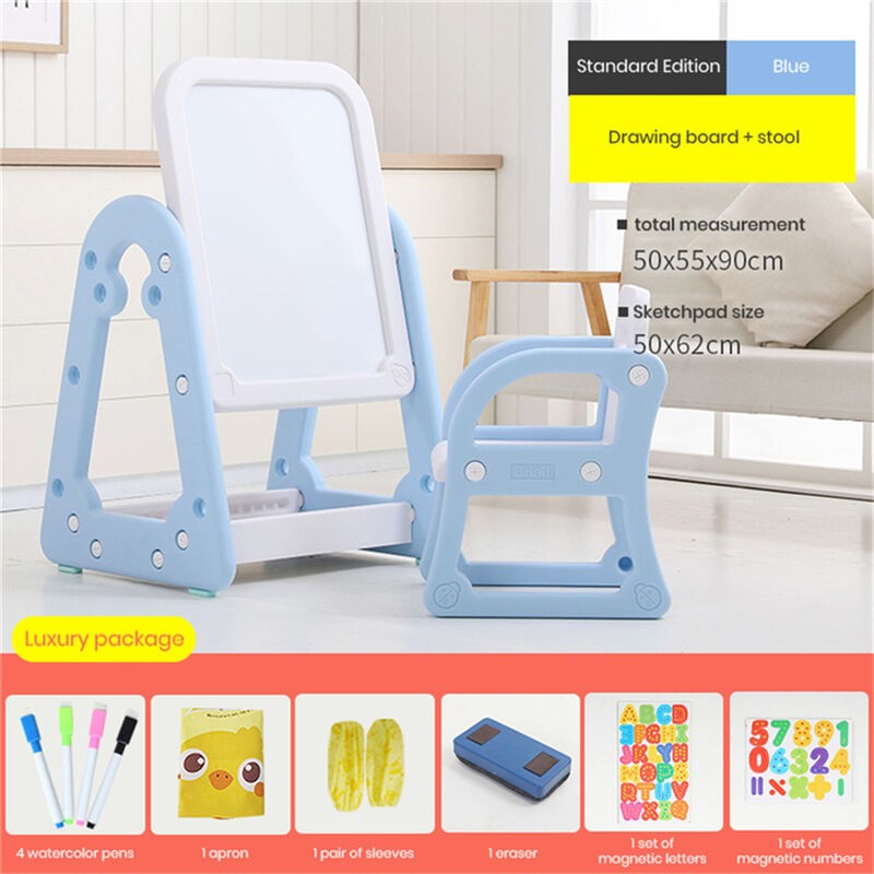 Children Adjustable Multi-Functional DIY Cardboard Painting Whiteboard