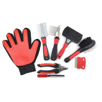 Hot Pet Products Dog Grooming Tools Dog Cat Cleaning Kit Combs Nail Scissors Pet Grooming Set