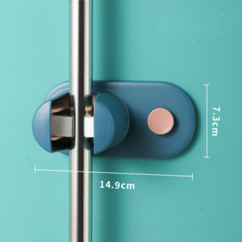 Punch-free Multifunctional Balcony Storage Rack And Powerful Broom Hanger Holder Wall-mounted Stand Mop Clip Hook