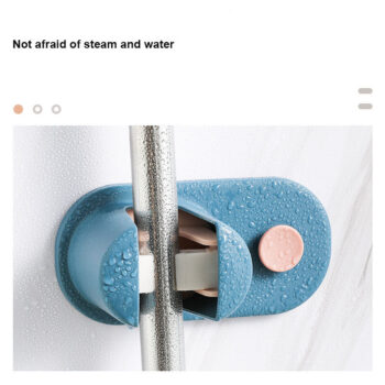 Punch-free Multifunctional Balcony Storage Rack And Powerful Broom Hanger Holder Wall-mounted Stand Mop Clip Hook