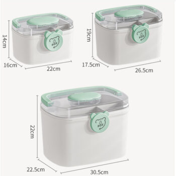 Household 3 Layers Large Medical Box Portable Multipurpose Plastic Storage Box for Medicine Cosmetic Toys Crafts Organizer Bin