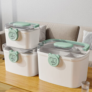Household 3 Layers Large Medical Box Portable Multipurpose Plastic Storage Box for Medicine Cosmetic Toys Crafts Organizer Bin