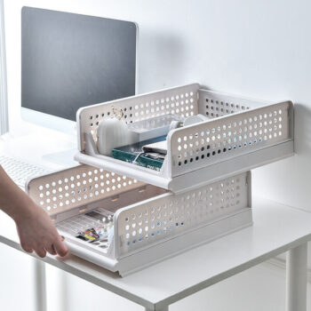 Hot Selling Stackable Drawer Type Foldable Plastic Clothes Storage Box Organizer For Clothes