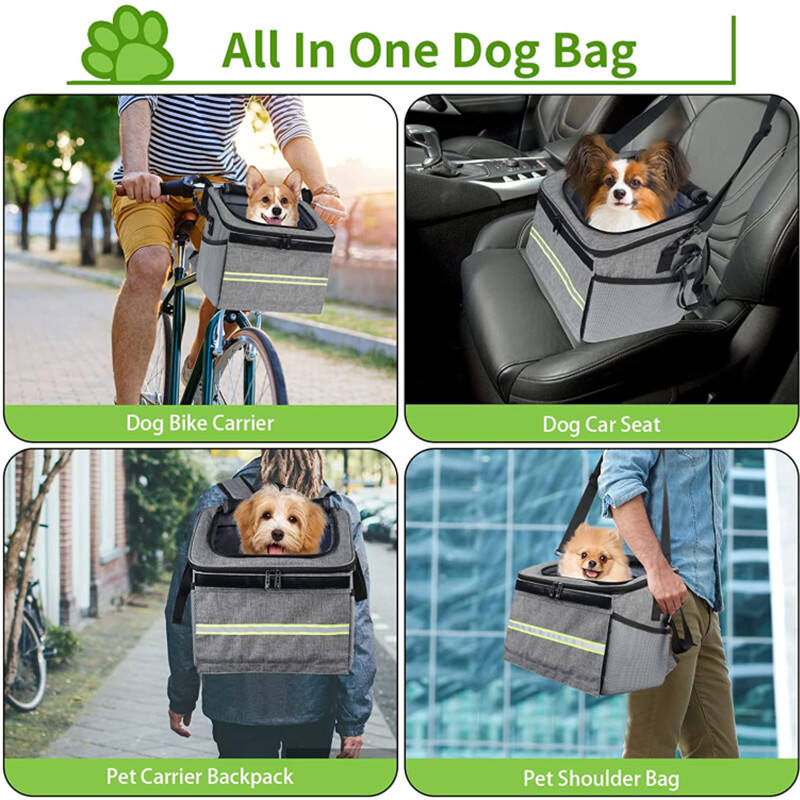 Pet Bicycle Carrier Bag Puppy Dog Cat Small Animal Travel Bike Seat For Basket Cycling Hiking Accessories