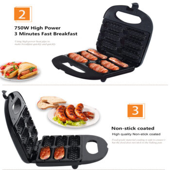Hot dog cookers, household breakfast machine, hot dog electromechanical cake pan