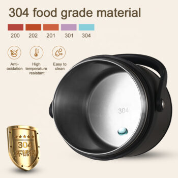Portable Three-Layer Food Storage Container Lunch Box 304 Stainless Steel Thermal Food Jar With Spoon