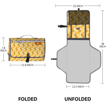 Portable and removable travel changing mat waterproof changing pad