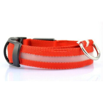 LED Dog Collar USB Rechargeable Luminous Glow in Dark Safety Pet Collar Breathable Nylon Reflective Pet Collars for dog and cat