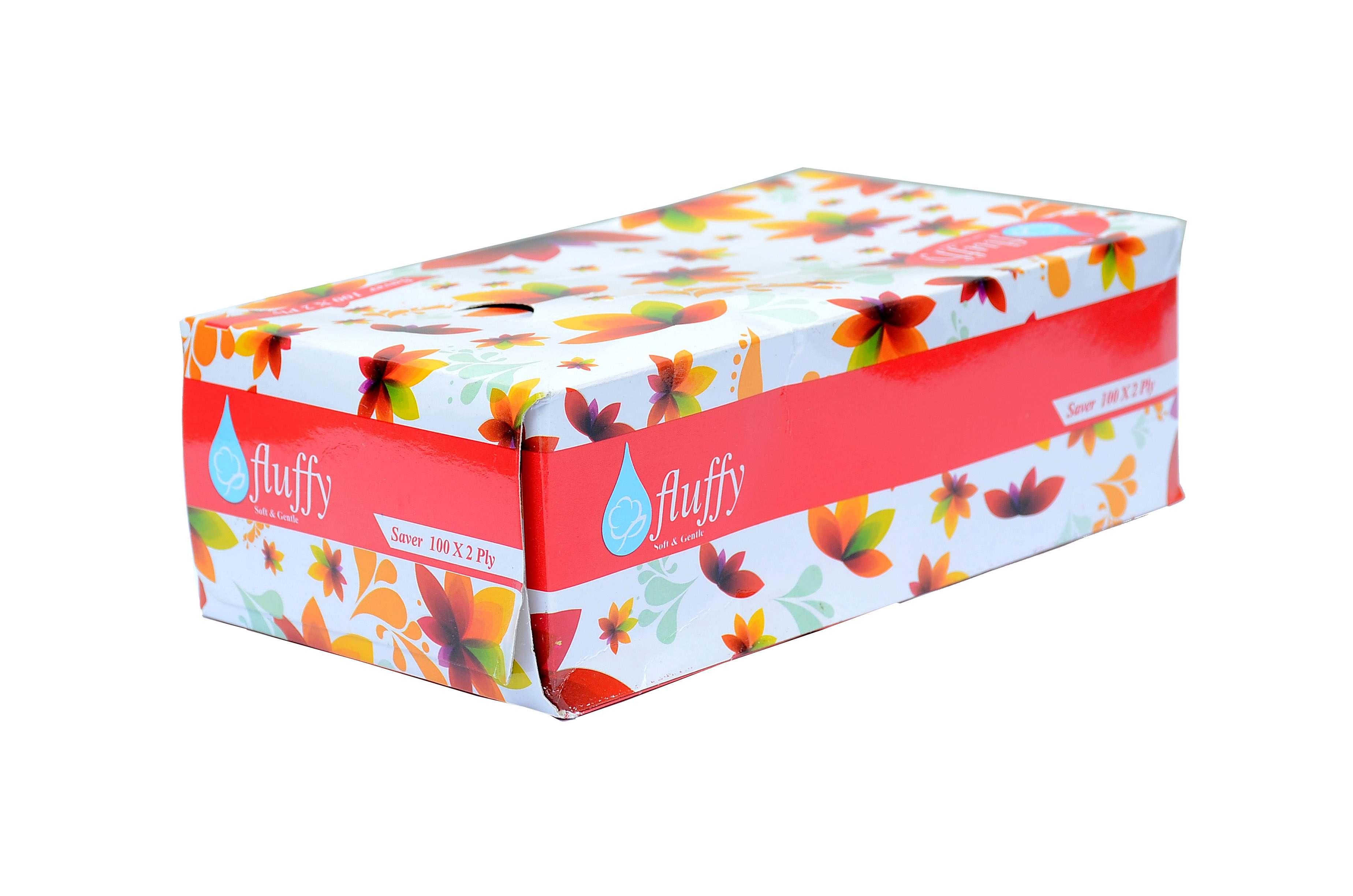 FLUFFY SAVER TISSUE BOX 100X2PLY=200SHEETS