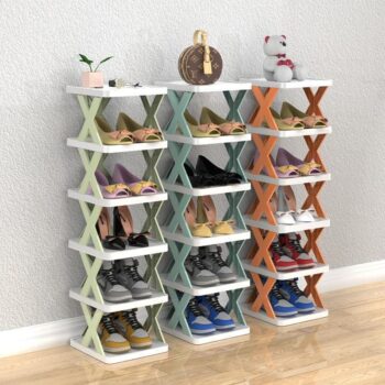 Shoe rack Household balcony storage racks dormitory small folding shoe cabinet Shoe rack multi-layer easy to fold