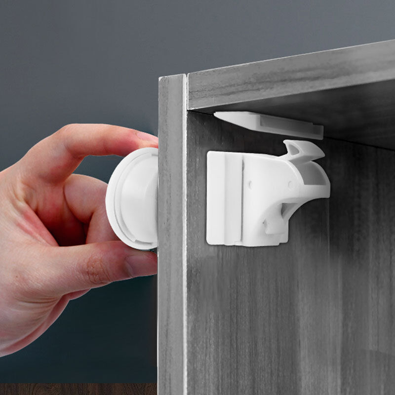 Magnetic Baby Child Kids Safety Lock Magnetic Locking System Drawer Cabinet Cupboard Magnetic Lock With Key