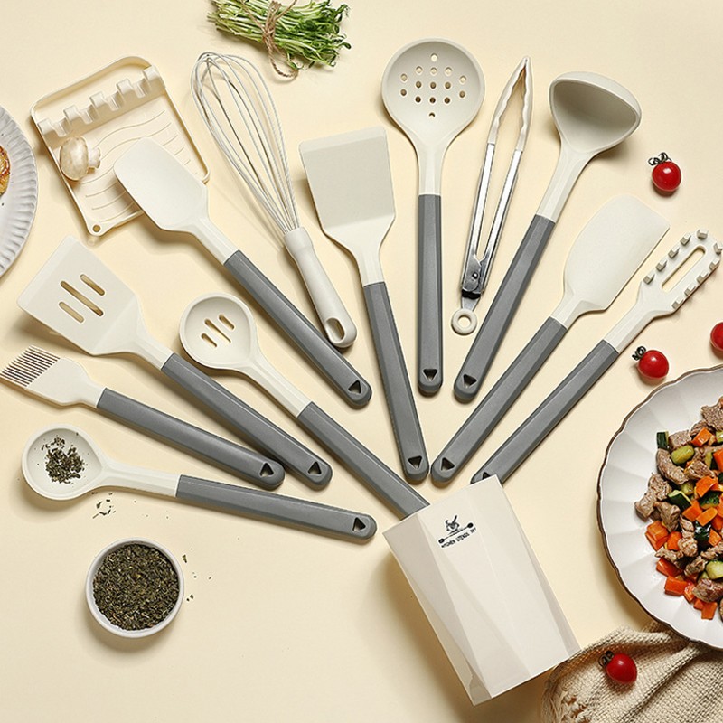Silicone Kitchen Utensils Set Nylon Kitchen Tools Cooking Nylon And Stainless Steel Kitchen Accessories