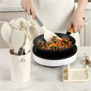 Silicone Kitchen Utensils Set Nylon Kitchen Tools Cooking Nylon And Stainless Steel Kitchen Accessories
