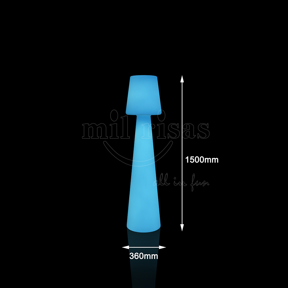 LED Outdoor Flared Shade Floor Lamp