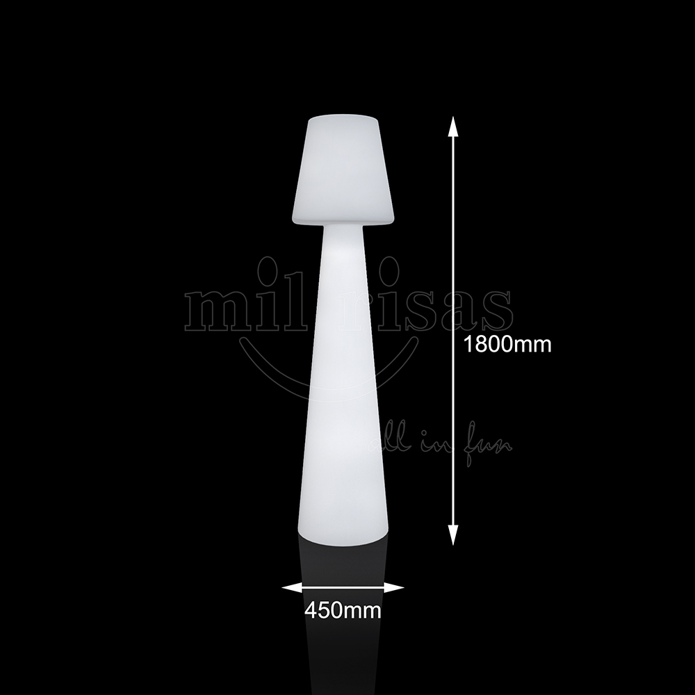 LED Outdoor Flared Shade Floor Lamp