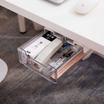 Attachment Accessories Workspace Storage Hidden Desktop Organizer Pen Holder Clear Under Desk Drawer Organizer Slide Out